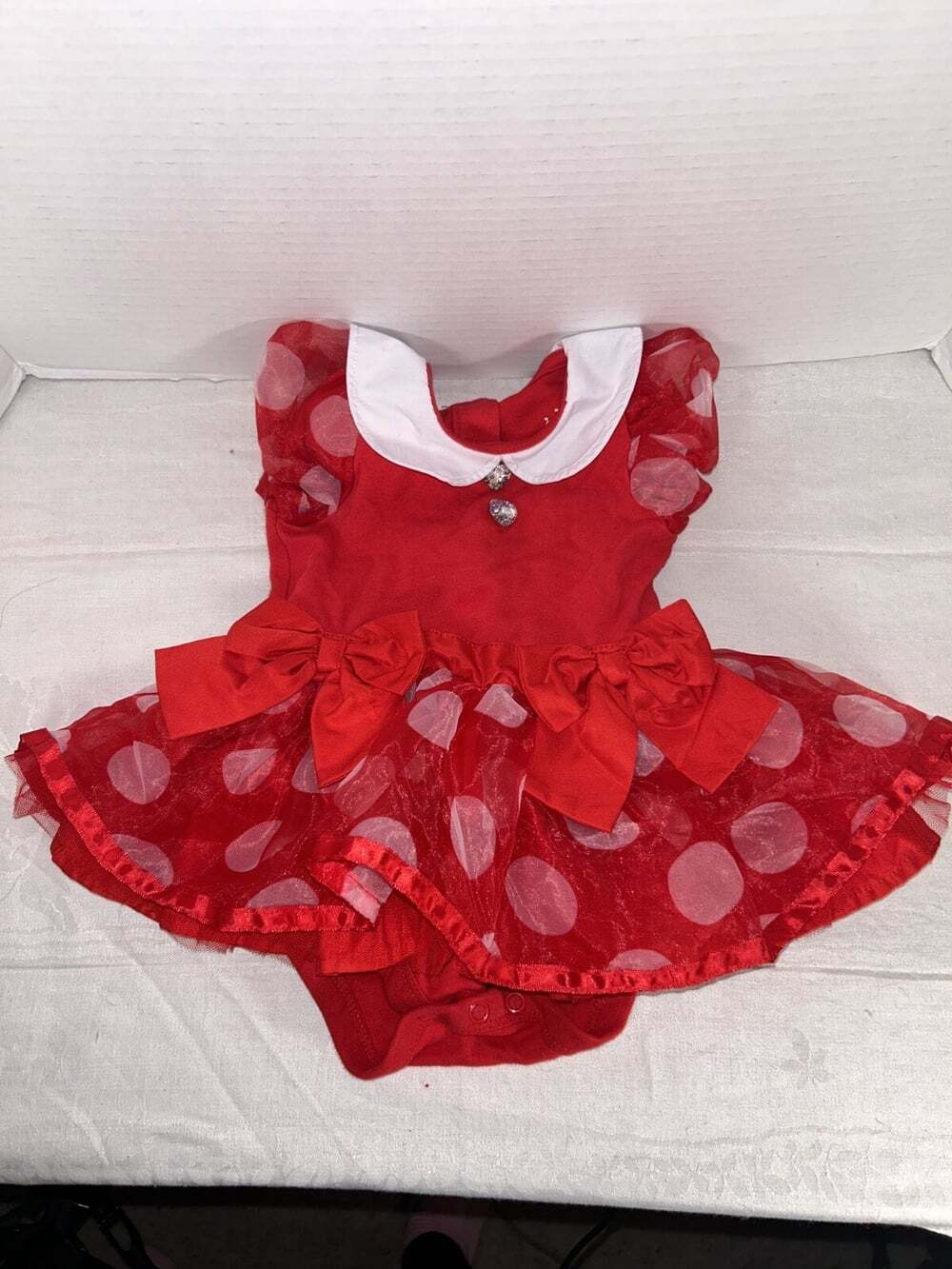 Disney Baby Girls Minnie Mouse Red Polka Dot Dress Costume 9-12m